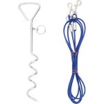 Nc c�ble dattache pour chien avec piquet de sol 5 m vidaxl