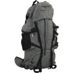 Sac À dos de randonnée - vidaxl - 60l - tissu oxford 900d - imperméable - gris Sac À dos de randonnée - vidaxl - 60l - tissu oxford 900d - imperméable - gris