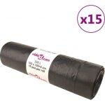 Nc sacs poubelles avec cordons 150 pcs noir 240l vidaxl