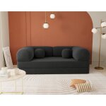 Nebula - canap� 3 places convertible en velours textur� - gris