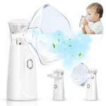 Nebulisateur inhalateur pour enfants rechargeable inhalateur nez vapeur portable avec 2 masques et embout ...