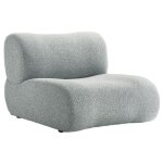 Nelya - fauteuil design en tissu vert gris