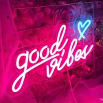Non led good vibes 40x24cm cocktails enseignes au non led neon lights verre  cocktail grandes lettres ...