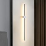 Nettlife applique led - 60cm lampe de couloir blanche lampe descalier design moderne blanc chaud 3000k ...