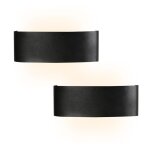 Nettlife applique murale dextrieur  led - noire clairage mural extrieur intrieur haut bas spot mural ...