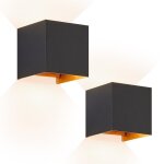 Nettlife applique murale dintérieur à led - appliques murales extérieures noires 5 w 3000k lot de 2 Nettlife applique murale dintérieur à led - appliques murales extérieures noires 5 w 3000k lot de 2