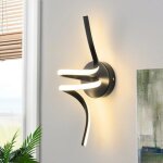 Nettlife applique murale dintrieur led applique murale noire design moderne clairage mural aluminium ...