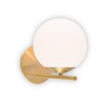 Nettlife applique murale dint�rieur or - lampe de lit boule de verre e27 �clairage mural en m�tal