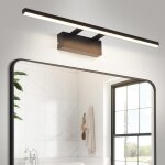 Nettlife applique murale led pour miroir de salle de bain design moderne noir 60 cm 4000 k