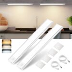 �clairage sous - meuble - nettlife - 30 cm (lot de 2) - dimmable - d�tecteur de mouvement - 3 temp�ratures ...