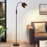 Lampadaire - nettlife - arc - e14 - 360� rotatif - m�tal noir