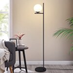 Nettlife lampadaire salon lampadaire noir - avec interrupteur au pied lampadaire industriel en mtal ...