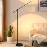 Nettlife lampe  arc de salon moderne - lampe de lecture lampadaire en tissu e27 en tissu lampadaire ...
