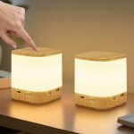 Lampe de chevet led - nettlife - rechargeable 1800mah - tactile dimmable - 3 temp�ratures - lot de 2