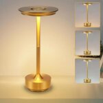 Lampe de chevet - nettlife - led tactile - batterie rechargeable usb - intensit� variable - or