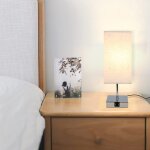 Nettlife lampe de chevet lampe de table à intensité variable tactile argent : e27 lampe de lit en tissu ... Nettlife lampe de chevet lampe de table à intensité variable tactile argent : e27 lampe de lit en tissu ...