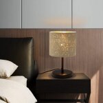 Nettlife lampe de chevet vintage e27 ciel étoilé abat - jour en tissu cadeaux de noël blanc Nettlife lampe de chevet vintage e27 ciel étoilé abat - jour en tissu cadeaux de noël blanc