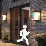 Lampes solaires dext�rieur - nettlife - 1 applique led - noir - d�tecteur de mouvement - 3000k