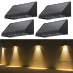 Nettlife lampes solaires pour lextrieur dans le jardin - 4 appliques solaires appliques murales extrieures ...
