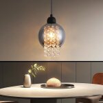 Homefire lampe suspendue salon suspension chambre - lampe suspendue e27 cristal tissu table � manger ...
