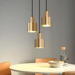 Lampe suspension - nettlife - 3 flammes - dor� - design moderne - culot e27
