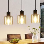 Nettlife lampe à suspension pour table à manger vintage e27 noire 3 flammes lampe suspendue rétro industrielle ... Nettlife lampe à suspension pour table à manger vintage e27 noire 3 flammes lampe suspendue rétro industrielle ...