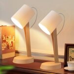 Lampe de table - nettlife - 374 cm - lot de 2 - culot e14 - m�tal marron