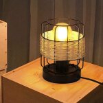 Nettlife lampe de table vintage lampe de chevet rétro : petite lampe de table bohème lampe de salon noire ... Nettlife lampe de table vintage lampe de chevet rétro : petite lampe de table bohème lampe de salon noire ...