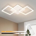 Plafonnier led - nettlife - 32w - blanc - dimmable t�l�commande - m�tal 628�295�74 cm