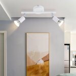 Nettlife plafonnier 2 spot gu10 blanc - moderne intrieur orientable 330 applique murale pour couloir ...