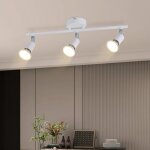 Nettlife plafonnier 3 spot gu10 blanc - moderne intrieur orientable 330 applique murale pour couloir ...