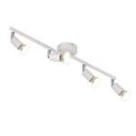 Nettlife plafonnier 4 spot gu10 blanc - moderne intrieur orientable 330 applique murale pour couloir ...