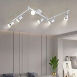 Nettlife plafonnier 6 spot gu10 blanc - moderne intrieur orientable 330 applique murale pour couloir ...
