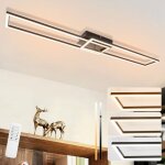 Plafonnier led - nettlife - plafonnier led 2 cadres - 102 cm - dimmable - t�l�commande