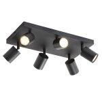 Nettlife plafonnier led 6 ampoules : spot de plafond gu10 noir spot de plafond disque carré Nettlife plafonnier led 6 ampoules : spot de plafond gu10 noir spot de plafond disque carré