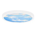 Nettlife plafonnier led plafonnier chambre - lampe de chambre plate 23cm lampe de salle de bain 4000k ...