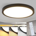 Nettlife plafonnier led dimmable - de bain 30cm plat 20w éclairage de plafond de salle de bain avec télécomman ... Nettlife plafonnier led dimmable - de bain 30cm plat 20w éclairage de plafond de salle de bain avec télécomman ...