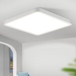 Plafonnier led plat - nettlife - 23 cm carr� - 18w - 6500k (blanc froid) - m�tal