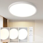 Plafonnier led - nettlife - plat 30 cm - 24 w - 3000k (blanc chaud) - dimmable