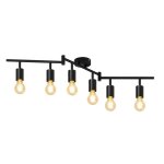 Nettlife plafonnier noir plafonnier 6 ampoules - spot de plafond e27 spot de plafond couloir vintage ...