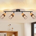 Nettlife plafonnier spot de plafond en bois : spots de plafonnier e14 4 ampoule spots de plafond orientables ...