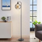 Lampadaire - nettlife - moderne gris fum� - e27 - m�tal - interrupteur � pied