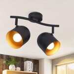 Spot de plafond - nettlife - 2 flammes - e14 - m�tal - noir