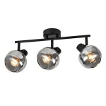 Nettlife spot de plafond 3 ampoule e14 plafonnier noir - spots de plafond modernes pivotants  350 gris ...