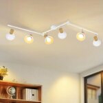 Nettlife spot de plafond 6 ampoules - plafonnier blanc spots de salon intrieur e14 spots de plafond ...