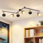 Nettlife spot de plafond 6 ampoules - plafonnier noir spots de salon intérieur e14 spots de plafond industriel ... Nettlife spot de plafond 6 ampoules - plafonnier noir spots de salon intérieur e14 spots de plafond industriel ...