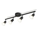 Nettlife spot de plafond led 4 ampoule mural - plafonnier noir plafonnier moderne spot de plafond gu10 ...