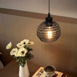 Nettlife suspension salle à manger noire avec interrupteur lampe suspendue vintage industrielle e27 Nettlife suspension salle à manger noire avec interrupteur lampe suspendue vintage industrielle e27