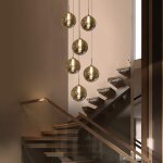 Nettlife suspension table � manger suspension boule r�glable en hauteur suspension 6 lampes en verre ...