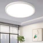 Plafonnier led - nettlife - plafonnier plat - 18w - 3000k (blanc chaud) - ip44 22 cm